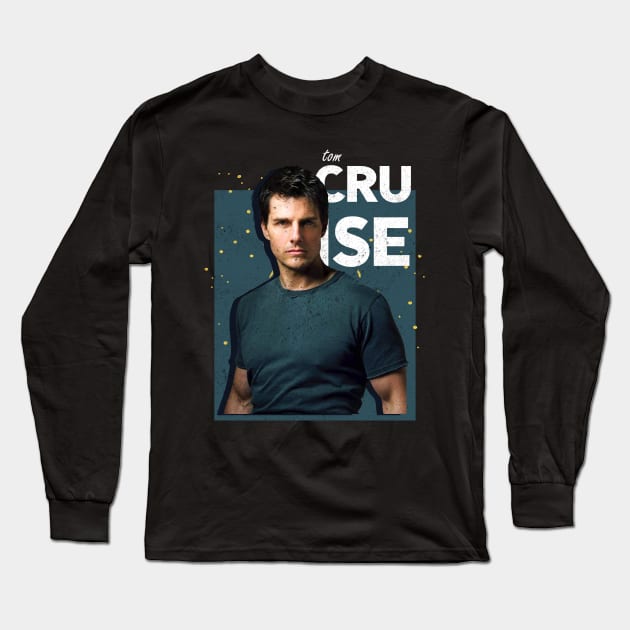 tom cruise actors vintage style Long Sleeve T-Shirt by kalush club